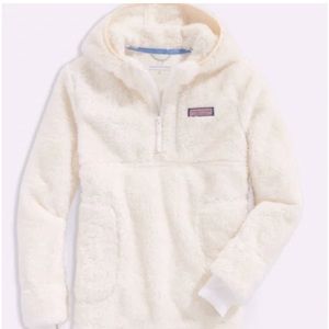 White fleece pullover girls tunic hoodie from Vineyard Vines (size 10-12)